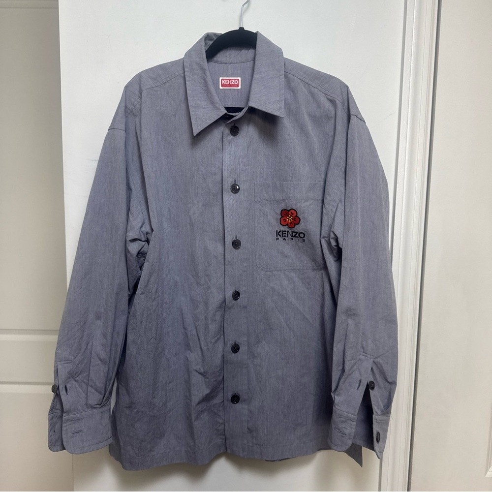 Kenzo Paris Flower Button Down Shirt Long Sleeve Size S but Fits like a XL